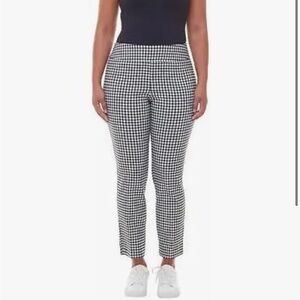 S.C. & Co. Women’s Pull-on Ankle Pant Gingham, Tummy Control, Stretch Size 4